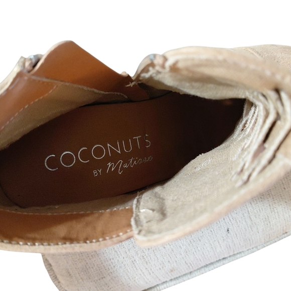 Coconut’s by Matisse Ally Woven Suede Ankle Boots Tan Booties Size 9 - Picture 10 of 11